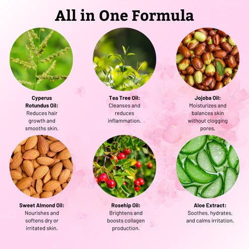 Revina Cyperus Rotundus Oil for Natural Permanent Hair Reduction