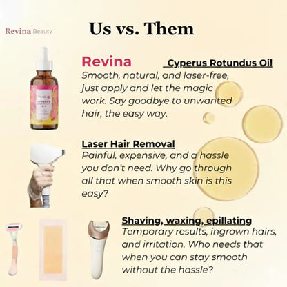 Revina Cyperus Rotundus Oil for Natural Permanent Hair Reduction